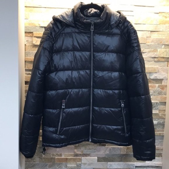 GUESS Hooded Zip-Front Puffer Jacket - Picture 4 of 6